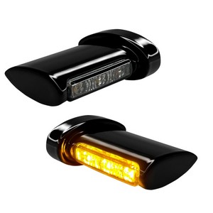 Heinz Bikes Turn-Signal Winglets Fender Led Amber/Black Turnsig Wingle i gruppen Reservdelar & Tillbehr / Lampor & Tillbehr / Blinkers / Blinkers hos Blixt&Dunder AB (20201499)