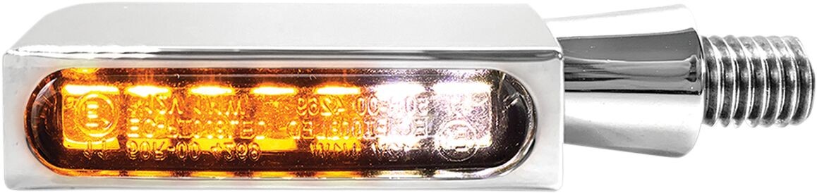 Heinz Bikes Turn-Signal Blokk-Line Led W/Position Light Amber/Chrome T i gruppen Reservdelar & Tillbehr / Lampor & Tillbehr / Blinkers / Blinkers hos Blixt&Dunder AB (20201714)