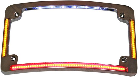 Custom Dynamics All In One Led Curved License Plate Frame Frame Lp Rad i gruppen Reservdelar & Tillbehr / Lampor & Tillbehr / Nummerskylt / Skylthllare hos Blixt&Dunder AB (20300787)