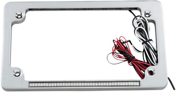 Custom Dynamics Frame License Plate Dual Led Chrome Frame Lp Dual Chro i gruppen Reservdelar & Tillbehr / Lampor & Tillbehr / Nummerskylt / Skylthllare hos Blixt&Dunder AB (20300990)