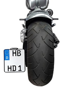 Heinz Bikes Side Mount License Plate Holder W/Tl Aluminum Black (Xl) L i gruppen Reservdelar & Tillbehr / Lampor & Tillbehr / Nummerskylt / Skylthllare hos Blixt&Dunder AB (20301280)