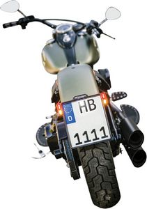 Heinz Bikes All-Inn 2.0 Black Lic Plate W/Led Light Brk & Rear (I) Lic i gruppen Reservdelar & Tillbehr / Lampor & Tillbehr / Nummerskylt / Skylthllare hos Blixt&Dunder AB (20301422)