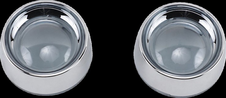 Kuryakyn Deep Dish Bezels For Bullet Turn Signals Smoke Lens Chrome Be i gruppen Reservdelar & Tillbehr / Lampor & Tillbehr / Blinkers / Blinkersglas hos Blixt&Dunder AB (20400187)
