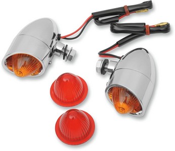 Drag Specialties Mini-Retro Marker Lights Bolt-Mount Amber/Red Lens Ch i gruppen Reservdelar & Tillbehr / Lampor & Tillbehr / Blinkers / Blinkers hos Blixt&Dunder AB (20400533)