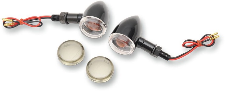 Drag Specialties Mini-Deuce Marker Lights Stud-Mount Clear/Smoke Lens i gruppen Reservdelar & Tillbehr / Lampor & Tillbehr / Blinkers / Blinkers hos Blixt&Dunder AB (20401040)