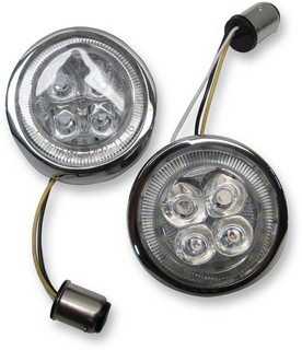 Ciro Signal Light Inserts Fang Front Chrome Light Fang Front Chrome i gruppen Reservdelar & Tillbehr / Lampor & Tillbehr / Blinkers / LED insats blinkers hos Blixt&Dunder AB (20402017)