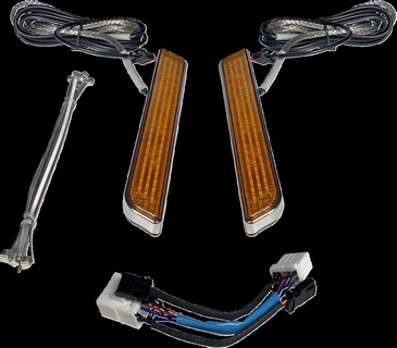 Custom Dynamics Led Fork Light - Amber - Chrome Light Led Fork Amb Chr i gruppen Reservdelar & Tillbehr / Lampor & Tillbehr / Blinkers / Blinkers hos Blixt&Dunder AB (20402652)