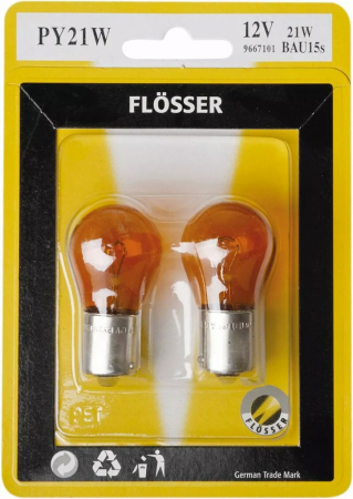 Flosser Bulb Single Filament 12V Py21W Bau15S Amber 10Pk Bulb 12V Py21 i gruppen  hos Blixt&Dunder AB (20600418)
