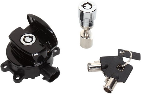 Drag Specialties Gloss Black Side Hinge Ignition Switch With Fork Lock i gruppen Reservdelar & Tillbehr / Eldelar / Tndningsls hos Blixt&Dunder AB (21060250)