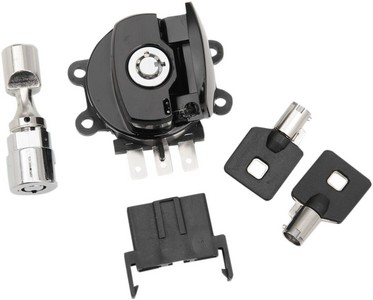 Drag Specialties Gloss Black Side Hinge Ignition Switch With Fork Lock i gruppen Reservdelar & Tillbehr / Eldelar / Tndningsls hos Blixt&Dunder AB (21060253)