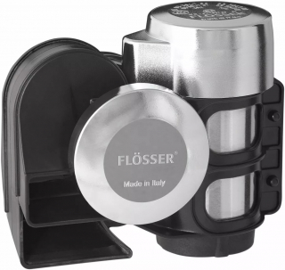 Flosser Air Horn Two-Tone Low520/High660 Hz 12V Chrome i gruppen Reservdelar & Tillbehr / Eldelar / vrig El / Signalhorn hos Blixt&Dunder AB (21070241)