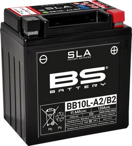 Bs Battery Battery Bb10L-B2 Sla 12V 130 A Battery Bs Bb10L-A2/B2 i gruppen Servicedelar & Olja / Batterier / Standard hos Blixt&Dunder AB (21130607)