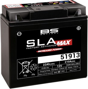 Bs Battery Battery 51913 Sla Max 12 V 170 A Battery Bs 51913 Sla-Max i gruppen Servicedelar & Olja / Batterier hos Blixt&Dunder AB (21130616)