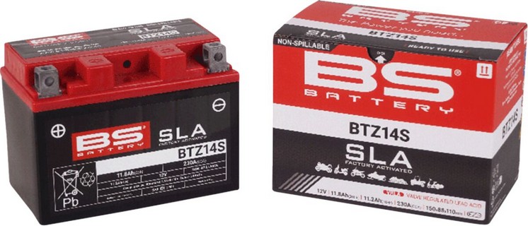 Bs Battery Battery Btz14S Sla 12V 230 A Battery Bs Btz14S Sla i gruppen Servicedelar & Olja / Batterier / Standard hos Blixt&Dunder AB (21130624)