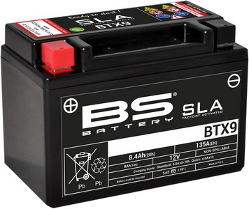 Bs Battery Battery Btx9 Sla 12V 135 A Battery Bs Btx9 Sla i gruppen Servicedelar & Olja / Batterier / Standard hos Blixt&Dunder AB (21130630)