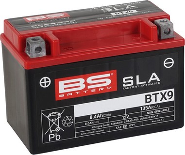 Bs Battery Battery Btx9 Sla 12V 135 A Battery Bs Btx9 Sla i gruppen Servicedelar & Olja / Batterier / Standard hos Blixt&Dunder AB (21130630)