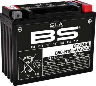 Bs Batteries Battery Btx24Hl Sla 12V 350 A i gruppen Servicedelar & Olja / Batterier / Standard hos Blixt&Dunder AB (21130643)