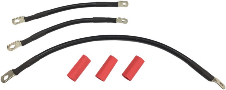 Drag Specialties Battery Cable Kit Black Cable Set Bat Blk 91-03Dy i gruppen Servicedelar & Olja / Slitdelar & underhll / Harley Davidson / Batteri / Batterikabel hos Blixt&Dunder AB (21130664)
