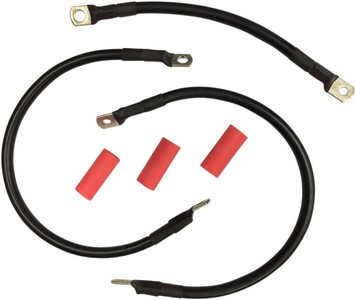 Drag Specialties Battery Cable Kit Black Cable Set Bat Blk 65-84Fl i gruppen Servicedelar & Olja / Slitdelar & underhll / Harley Davidson / Batteri / Batterikabel hos Blixt&Dunder AB (21130669)