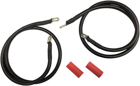 Drag Specialties Battery Cable Kit Black Cable Set Bat Blk 89-92Fl i gruppen Servicedelar & Olja / Slitdelar & underhll / Harley Davidson / Batteri / Batterikabel hos Blixt&Dunder AB (21130670)