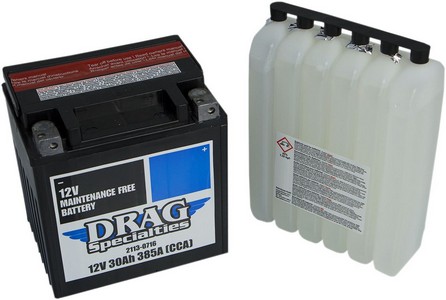 Drag Specialties Battery Drag Ytx30L-Ft-Bs Battery Drag Yix30L-Ft i gruppen Servicedelar & Olja / Batterier hos Blixt&Dunder AB (21130716)