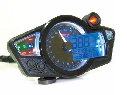 Koso Dash Panel Rx-1N Gp-Style Speedometer Abe Dash Panel Rx1N Blk/Blu i gruppen Reservdelar & Tillbehr / Mtare / Hastighetsmtare Elektronisk hos Blixt&Dunder AB (22010173)