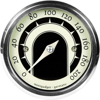 Motogadget Mst Vintage Analog Speedometer Brass Finish Analogue-Speedo i gruppen Reservdelar & Tillbehr / Eldelar / vrig El / Motogadget hos Blixt&Dunder AB (22100318)