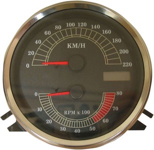 Drag Specialties Electronic Speedo-Tachometer Km/H Speedo W/Tach Flhr i gruppen Reservdelar & Tillbehr / Mtare / Hastighetsmtare Elektronisk hos Blixt&Dunder AB (22100332)