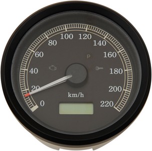 Drag Specialties Electronic Speedometers Kph Programmable 3-3/8