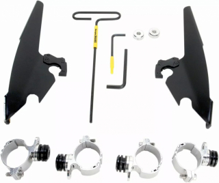 Memphis Shades Mounting Kit Trigger-Lock Batwing-Fairing Black Mnt Kit i gruppen  hos Blixt&Dunder AB (23200142)