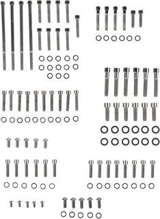 Drag Specialties Black Chrome Socket-Head Motor Bolt Kit Smooth Bolt K i gruppen Reservdelar & Tillbehr / Skruv- / monteringskit / Skruvkit Motor / Skruvkit Botten hos Blixt&Dunder AB (24010565)