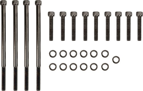 Drag Specialties Black Chrome Socket-Head Primary Cover Bolt Kit Knurl i gruppen Reservdelar & Tillbehr / Skruv- / monteringskit / Skruvkit Trans hos Blixt&Dunder AB (24010570)