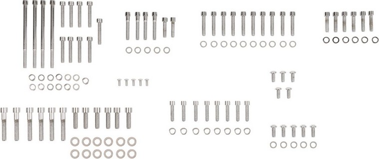 Drag Specialties Chrome Socket-Head Motor Bolt Kit Smooth Bolt Kt Mtr i gruppen Reservdelar & Tillbehr / Skruv- / monteringskit / Skruvkit Motor / Skruvkit Botten hos Blixt&Dunder AB (24010763)