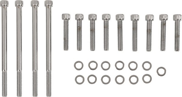Drag Specialties Chrome Socket-Head Primary Cover Bolt Kit Knurled Bol i gruppen Reservdelar & Tillbehr / Skruv- / monteringskit / Skruvkit Trans hos Blixt&Dunder AB (24010769)