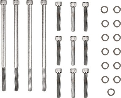 Drag Specialties Chrome Socket-Head Primary Cover Bolt Kit Knurled Bol i gruppen Reservdelar & Tillbehr / Skruv- / monteringskit / Skruvkit Trans hos Blixt&Dunder AB (24010771)