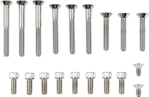Drag Specialties Chrome Socket-Head Side Cover Bolt Kit Knurled Bolt K i gruppen Reservdelar & Tillbehr / Skruv- / monteringskit / Skruvkit Motor / Skruvkit Botten hos Blixt&Dunder AB (24010775)