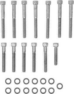 Drag Specialties Chrome Socket-Head Cam Cover Bolt Kit Knurled Bolt Kt i gruppen Reservdelar & Tillbehr / Skruv- / monteringskit / Skruvkit Motor / Skruvkit Botten hos Blixt&Dunder AB (24010777)