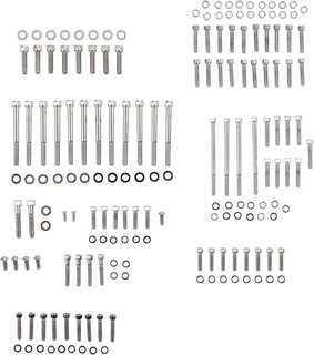 Drag Specialties Bolt Kit M8 Engine Knurled Allen Head Chrome Bolt Kit i gruppen Reservdelar & Tillbehr / Skruv- / monteringskit / Skruvkit Motor / Skruvkit Topp hos Blixt&Dunder AB (24010966)
