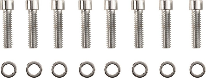 Drag Specialties Bolt Kit M8 Lifter Block Smooth Socket Head Chrome Bo i gruppen Reservdelar & Tillbehr / Skruv- / monteringskit / Skruvkit Motor / Skruvkit Botten hos Blixt&Dunder AB (24010969)