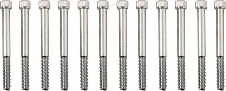 Drag Specialties Bolt Kit M8 Crankcase Knurled Allen Head Chrome Bolt i gruppen Reservdelar & Tillbehr / Skruv- / monteringskit / Skruvkit Motor / Skruvkit Botten hos Blixt&Dunder AB (24010972)
