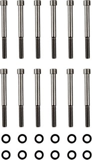 Drag Specialties Bolt Kit M8 Crankcase Smooth Socket Head Black Bolt K i gruppen Reservdelar & Tillbehr / Skruv- / monteringskit / Skruvkit Motor / Skruvkit Botten hos Blixt&Dunder AB (24011024)