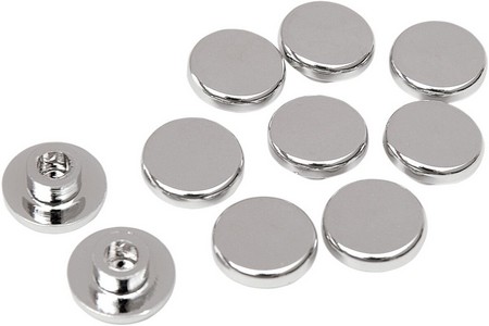 Drag Specialties Chrome Button-Style Socket-Head Allen Bolt Cover 1/4
