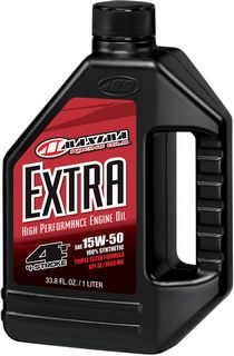 Maxima Engine Oil 4-Stroke 15W50 / 1 Liter | 33,8 Fl. Oz. / Amber Oil i gruppen Servicedelar & Olja / Motorolja hos Blixt&Dunder AB (32901)