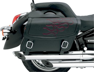 Saddlemen Saddlebag 3D Embroidered Flame Design Universal Synthetic Le i gruppen Reservdelar & Tillbehr / Ram och chassidelar / Sadlar / Saddlemen hos Blixt&Dunder AB (35010249)