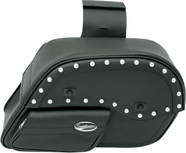 Saddlemen Saddlebag Universal Throw-Over Studded Slant Black Chrome Sb i gruppen Reservdelar & Tillbehr / Ram och chassidelar / Sadlar / Saddlemen hos Blixt&Dunder AB (35010385)