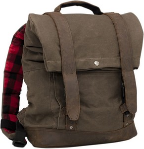 Burly Brand Backpack Black Wet Waxed Backpack Waxed Cotton i gruppen Klder & Utrustning / Vskor & Ryggsckar hos Blixt&Dunder AB (35170414)