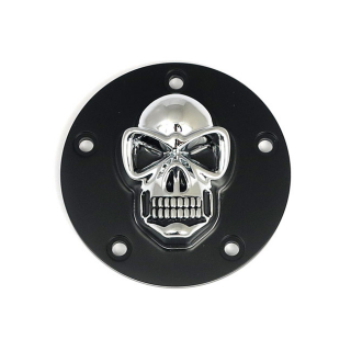 Skull Point Cover 5 Hole. Black & Chrome 99-17 Twin Cam i gruppen Reservdelar & Tillbehr / Motordelar. /  Kromdelar hos Blixt&Dunder AB (500566)