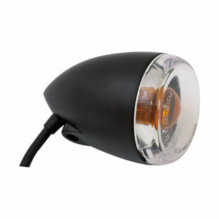 Late-style turn signal assembly. Front. Matte black i gruppen  hos Blixt&Dunder AB (505123)