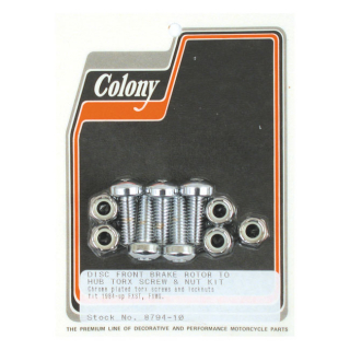 Colony, Brake Rotor Bolt & Nut Kit. Flat Torx 82-85 Flt, 84-21 B.T., X i gruppen Reservdelar & Tillbehr / Hjul & bromsar / Bromsar / Bultsatser Bromsar hos Blixt&Dunder AB (505272)