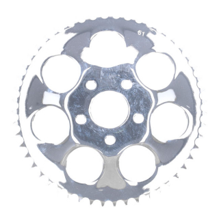 REAR SPROCKET, CHROME. 51T 73-85 4-speed Big Twin, 79-81 XL Sportster i gruppen Reservdelar & Tillbehör / Växellåda & transmission / Drivlina / Sekundärdrivning kedja / Bakdrev hos Blixt&Dunder AB (506410)